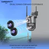Cybernautt Z4D 4MP Wi-Fi CCTV Camera, 2 Lenses with 3 Views, Best Security Camera with Pan-Tilt & AI Human Detection, Color Night Vision, Two-Way Audio, Motion Alerts, App Remote Viewing, Supports 128GB & Cloud Storage