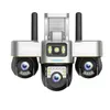 Cybernautt Z18K WiFi Security Camera, 6MP+6MP+6MP Triple Lens 18MP Total, H.265 AVI, Pan 355° Tilt 90°, Human Motion Tracking & Face Detection, Night Vision, 128GB TF Card, Built-in Speaker & Mic