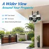 Cybernautt Z18K WiFi Security Camera, 6MP+6MP+6MP Triple Lens 18MP Total, H.265 AVI, Pan 355° Tilt 90°, Human Motion Tracking & Face Detection, Night Vision, 128GB TF Card, Built-in Speaker & Mic