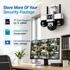 Cybernautt Z18K WiFi Security Camera, 6MP+6MP+6MP Triple Lens 18MP Total, H.265 AVI, Pan 355° Tilt 90°, Human Motion Tracking & Face Detection, Night Vision, 128GB TF Card, Built-in Speaker & Mic