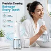 Xuga Aqura L6W Handheld Water Flosser – 300ml Tank, 3 Pressure Levels, 1500mAh Battery, IPX65 Waterproof, Type-C Charging – Portable Dental Irrigator for Home & Travel