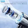Xuga RIZZ X05-W Handheld Air Cooling Fan, 6000mAh Rechargeable Portable Fan with 100 Adjustable Wind Speeds, 6-Blade Design, 3-6H Working Time, Type-C Charging, Quiet Personal Fan for Travel, Office, Outdoor