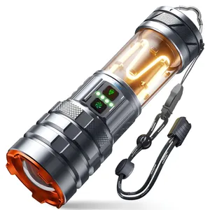 XUGA Akma Series Lumos 7W LED Flashlight – 10,000-Hour Lifetime, USB & AAA Battery Powered, Rechargeable Emergency Camping & Hiking Light