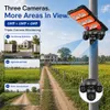 Cybernautt X19L 4G Solar PTZ StreetLight Camera – 6MP Triple Lens, 18000mAh, 355° Pan & 90° Tilt | Off-Grid Security Solution | All 3 Lens Controlled Through App