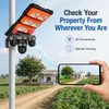 Cybernautt X19L 4G Solar PTZ StreetLight Camera – 6MP Triple Lens, 18000mAh, 355° Pan & 90° Tilt | Off-Grid Security Solution | All 3 Lens Controlled Through App
