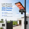 Cybernautt X19L 4G Solar PTZ StreetLight Camera – 6MP Triple Lens, 18000mAh, 355° Pan & 90° Tilt | Off-Grid Security Solution | All 3 Lens Controlled Through App