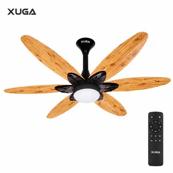 XUGA Velor F11W 1200mm Premium BLDC Ceiling Fan with Remote Control, Wooden Finish, Sweep: 1200 mm , Copper Motor , 5 Years Warranty