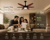 XUGA Velor F11P 1200mm Premium BLDC Ceiling Fan with Remote Control, Oakwood Finish, Sweep: 1200 mm , Copper Motor , 5 Years Warranty