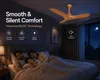 XUGA Aurora F3T 1200mm Premium BLDC Ceiling Fan with Remote Control, Teakwood Finish, Sweep: 1200 mm , Copper Motor , 5 Years Warranty
