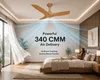 XUGA Aurora F3T 1200mm Premium BLDC Ceiling Fan with Remote Control, Teakwood Finish, Sweep: 1200 mm , Copper Motor , 5 Years Warranty