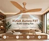 XUGA Aurora F3T 1200mm Premium BLDC Ceiling Fan with Remote Control, Teakwood Finish, Sweep: 1200 mm , Copper Motor , 5 Years Warranty
