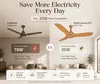 XUGA Aurora F3T 1200mm Premium BLDC Ceiling Fan with Remote Control, Teakwood Finish, Sweep: 1200 mm , Copper Motor , 5 Years Warranty