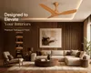 XUGA Aurora F3T 1200mm Premium BLDC Ceiling Fan with Remote Control, Teakwood Finish, Sweep: 1200 mm , Copper Motor , 5 Years Warranty