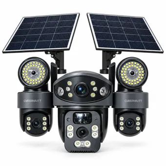 Cybernautt X10G 4G Dual Solar Camera – 12MP Triple Lens, 4G LTE Connectivity, Pan-Tilt, IP66 Waterproof, 12000mAh Battery