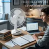 Cybernautt Fan AeroAce Series 1101F 60W Rechargeable Stand Fan – 3-Speed Table Fan with 4-6 Hrs Battery Life, Wired/Battery Powered, 65dB Quiet Operation for Home, Workshop, Garage, Outdoor & Camping
