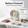 XUGA Portable Fan – Auri Akma Series | 3-Speed Rechargeable Air Cooling Fan for Hotel, Outdoor & Household Use (1200mAh Battery, 35–39 dB Quiet Operation)