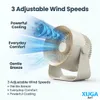 XUGA Portable Fan – Auri Akma Series | 3-Speed Rechargeable Air Cooling Fan for Hotel, Outdoor & Household Use (1200mAh Battery, 35–39 dB Quiet Operation)