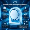 Xuga VYB Akma Series – 3.5W Bladeless Fan | 2000 mAh Rechargeable Battery | Ultra-Quiet 29 dB | 3-Speed Portable Fan for Car, Home, Outdoor & Hotel