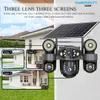 Cybernautt X18H 4G Triple Lens Dual Solar Security Camera All 3 Mobile controlled Lens – 18MP Pan-Tilt 355° with 12000mAh Battery, H.265+, Two-Way Audio, Motion Alert, SD/Cloud Storage, Ideal for Remote Areas