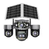 Cybernautt X16B 4G Dual Solar Security Camera – 16MP Four Lens, 12000mAh Battery, 10x Zoom, Pan-Tilt 355°, H.265+, Two-Way Audio, Cloud & SD Storage