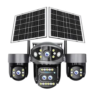 Cybernautt X16B 4G Dual Solar Security Camera – 16MP Four Lens, 12000mAh Battery, 10x Zoom, Pan-Tilt 355°, H.265+, Two-Way Audio, Cloud & SD Storage