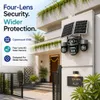 Cybernautt X16B 4G Dual Solar Security Camera – 16MP Four Lens, 12000mAh Battery, 10x Zoom, Pan-Tilt 355°, H.265+, Two-Way Audio, Cloud & SD Storage
