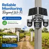 Cybernautt X16B 4G Dual Solar Security Camera – 16MP Four Lens, 12000mAh Battery, 10x Zoom, Pan-Tilt 355°, H.265+, Two-Way Audio, Cloud & SD Storage