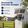 Cybernautt X16B 4G Dual Solar Security Camera – 16MP Four Lens, 12000mAh Battery, 10x Zoom, Pan-Tilt 355°, H.265+, Two-Way Audio, Cloud & SD Storage