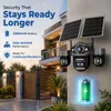 Cybernautt X16B 4G Dual Solar Security Camera – 16MP Four Lens, 12000mAh Battery, 10x Zoom, Pan-Tilt 355°, H.265+, Two-Way Audio, Cloud & SD Storage