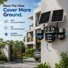 Cybernautt X16B 4G Dual Solar Security Camera – 16MP Four Lens, 12000mAh Battery, 10x Zoom, Pan-Tilt 355°, H.265+, Two-Way Audio, Cloud & SD Storage