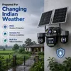 Cybernautt X16B 4G Dual Solar Security Camera – 16MP Four Lens, 12000mAh Battery, 10x Zoom, Pan-Tilt 355°, H.265+, Two-Way Audio, Cloud & SD Storage