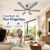 XUGA Zephyr F1G 32W 5 Star 320rpm Copper Motor Grey BLDC 6 Blade Ceiling Fan with Remote & Copper Motor, Sweep: 1200 mm | 5 years Warranty