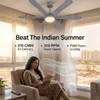 XUGA Zephyr F1G 32W 5 Star 320rpm Copper Motor Grey BLDC 6 Blade Ceiling Fan with Remote & Copper Motor, Sweep: 1200 mm | 5 years Warranty