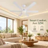 XUGA Zephyr F1F 32W 5 Star 320rpm Copper Motor White BLDC 6 Blade Ceiling Fan with Remote & Copper Motor, Sweep: 1200 mm | 5 years Warranty