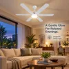 XUGA Zephyr F1F 32W 5 Star 320rpm Copper Motor White BLDC 6 Blade Ceiling Fan with Remote & Copper Motor, Sweep: 1200 mm | 5 years Warranty