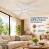 XUGA Zephyr F1F 32W 5 Star 320rpm Copper Motor White BLDC 6 Blade Ceiling Fan with Remote & Copper Motor, Sweep: 1200 mm | 5 years Warranty