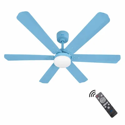XUGA Zephyr F1K 32W 5 Star 320rpm Copper Motor Light Blue BLDC 6 Blade Ceiling Fan with Remote & Copper Motor, Sweep: 1200 mm | 5 years Warranty