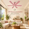 XUGA Zephyr F1L 32W 5 Star 320rpm Copper Motor Pink BLDC 6 Blade Ceiling Fan with Remote & Copper Motor, Sweep: 1200 mm | 5 years Warranty