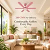 XUGA Zephyr F1L 32W 5 Star 320rpm Copper Motor Pink BLDC 6 Blade Ceiling Fan with Remote & Copper Motor, Sweep: 1200 mm | 5 years Warranty