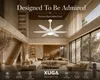 XUGA Velor F11A BLDC Ceiling Fan for Home | 1200mm Sweep | 320 RPM High Speed | 210 CMM Air Delivery | Remote Control with 6+Boost Speeds | 32W Energy Saving Motor | Silent Operation | 5 Year Warranty | White