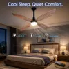 XUGA Avior F8P 1200mm BLDC Ceiling Fan with Remote Control & LED Light | 34W Energy Efficient Copper Motor | 350 RPM High Speed | 235 CMM Air Delivery | 6+ Boost Speed Settings | Wooden Finish 4-Blade Fan I 5 Years Warranty
