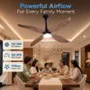XUGA Avior F8P 1200mm BLDC Ceiling Fan with Remote Control & LED Light | 34W Energy Efficient Copper Motor | 350 RPM High Speed | 235 CMM Air Delivery | 6+ Boost Speed Settings | Wooden Finish 4-Blade Fan I 5 Years Warranty