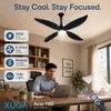 XUGA Avior F8D 1200mm BLDC Ceiling Fan with LED Light & Remote Control | 34W Energy Saving Copper Motor | 350 RPM High Speed | 235 CMM Air Delivery | 6+ Boost Speed Settings | Glossy Black Finish I 5 Years Warranty
