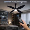 XUGA Avior F8D 1200mm BLDC Ceiling Fan with LED Light & Remote Control | 34W Energy Saving Copper Motor | 350 RPM High Speed | 235 CMM Air Delivery | 6+ Boost Speed Settings | Glossy Black Finish I 5 Years Warranty