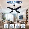 XUGA Avior F8D 1200mm BLDC Ceiling Fan with LED Light & Remote Control | 34W Energy Saving Copper Motor | 350 RPM High Speed | 235 CMM Air Delivery | 6+ Boost Speed Settings | Glossy Black Finish I 5 Years Warranty