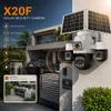 Cybernautt X20F 4G Sim Solar Security Camera, 16MP 4 Lens Outdoor CCTV Camera with 18X Optical Zoom, 3 Motorised PTZ, 355° Pan/90° Tilt, Motion Detection, 2-Way Talk, Night Vision, IP66 Waterproof, 16000mAh Battery