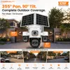 Cybernautt X20F 4G Sim Solar Security Camera, 16MP 4 Lens Outdoor CCTV Camera with 18X Optical Zoom, 3 Motorised PTZ, 355° Pan/90° Tilt, Motion Detection, 2-Way Talk, Night Vision, IP66 Waterproof, 16000mAh Battery
