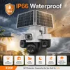 Cybernautt X20F 4G Sim Solar Security Camera, 16MP 4 Lens Outdoor CCTV Camera with 18X Optical Zoom, 3 Motorised PTZ, 355° Pan/90° Tilt, Motion Detection, 2-Way Talk, Night Vision, IP66 Waterproof, 16000mAh Battery