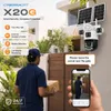 Cybernautt X20G 12MP  Dual Solar 4G PTZ Security Camera, 36X Optical Zoom, 355° Rotation, Motion Detection, Two-Way Talk, Night Vision,  IP66 Waterproof, SD Card up to 256GB