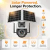 Cybernautt X20H Dual Solar Security Camera, 36X Optical Zoom, 4+4MP Dual Lens Outdoor Camera, 355° Rotation, 2-Way Talk, Motion Detection, Night Vision, IP66 Waterproof, Metal Body